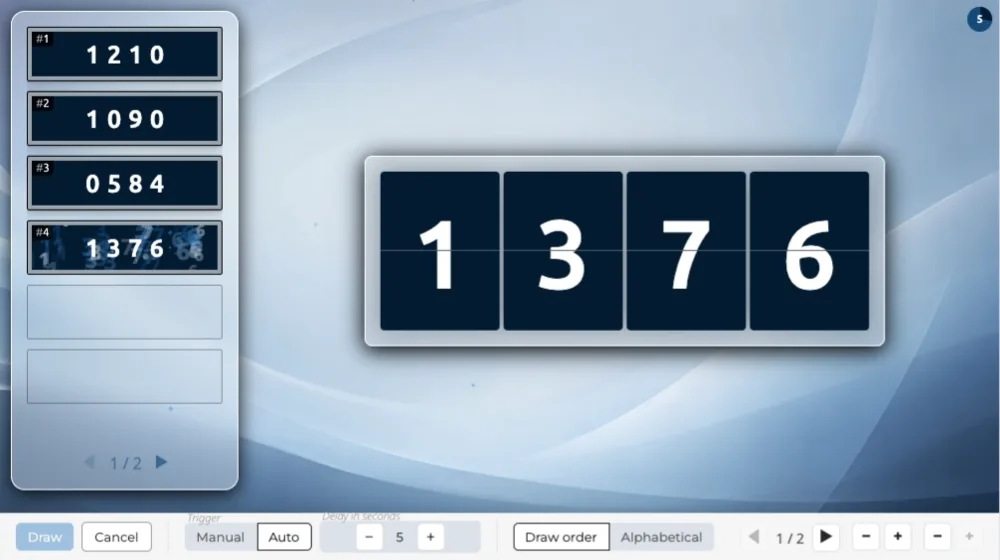 Draw numbers on an airport departure board
