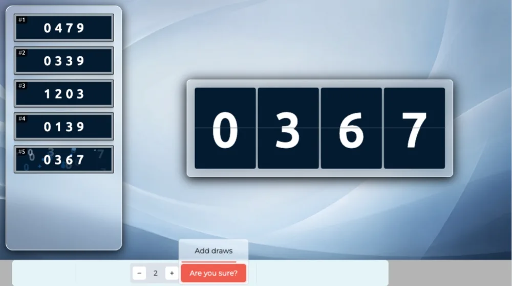 Draw numbers on an airport departure board